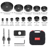 Hole Saws, HYCHIKA 19 PCS Hole Saw Set 9mm-152mm