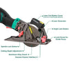 Mini Circular Saw 750W 6.2A 3500RPM (US/EU) - dismantling diagram of the back