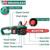 Cordless Brushless Chainsaw 80mL, 8000RPM 40V/36V (US/EU) - HYCHIKA